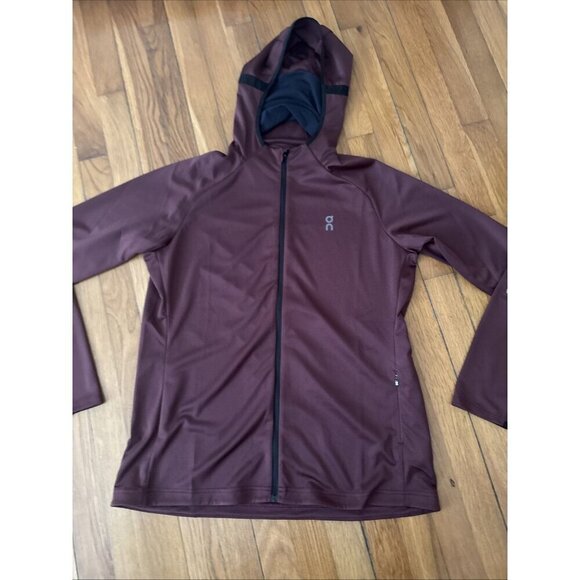 On Clouds Running Women’s Mulberry Climate Zip Hoodie Athleisure Outdoors Size L - Picture 3 of 9